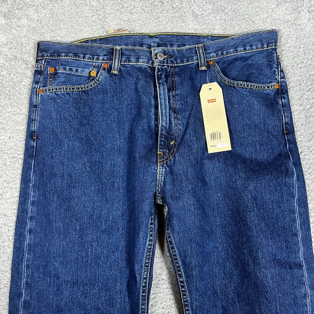 Levi's 505‎ Jeans Mens 40x30 Dark Wash New Regular Fit Straight Leg
